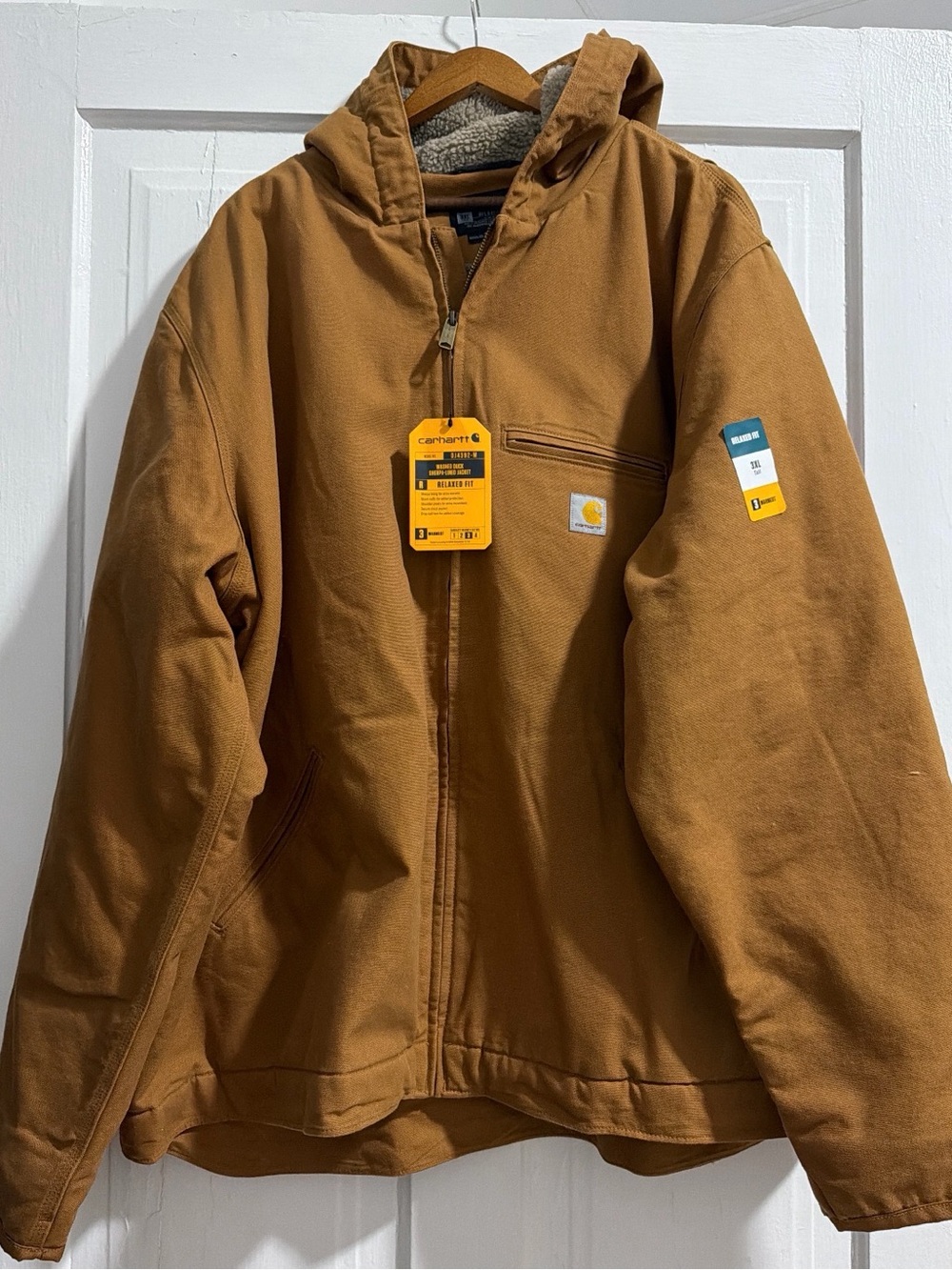 Carhartt Kids Hooded Puffer Jacket in Brown